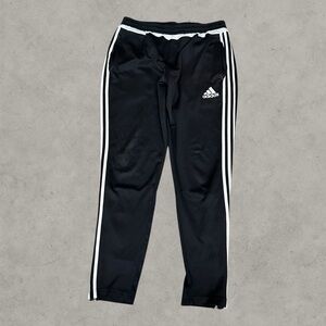 Adidas Sweatpants Mens Medium Black Y2K Tiro Soccer Striped Slim Fit Activewear